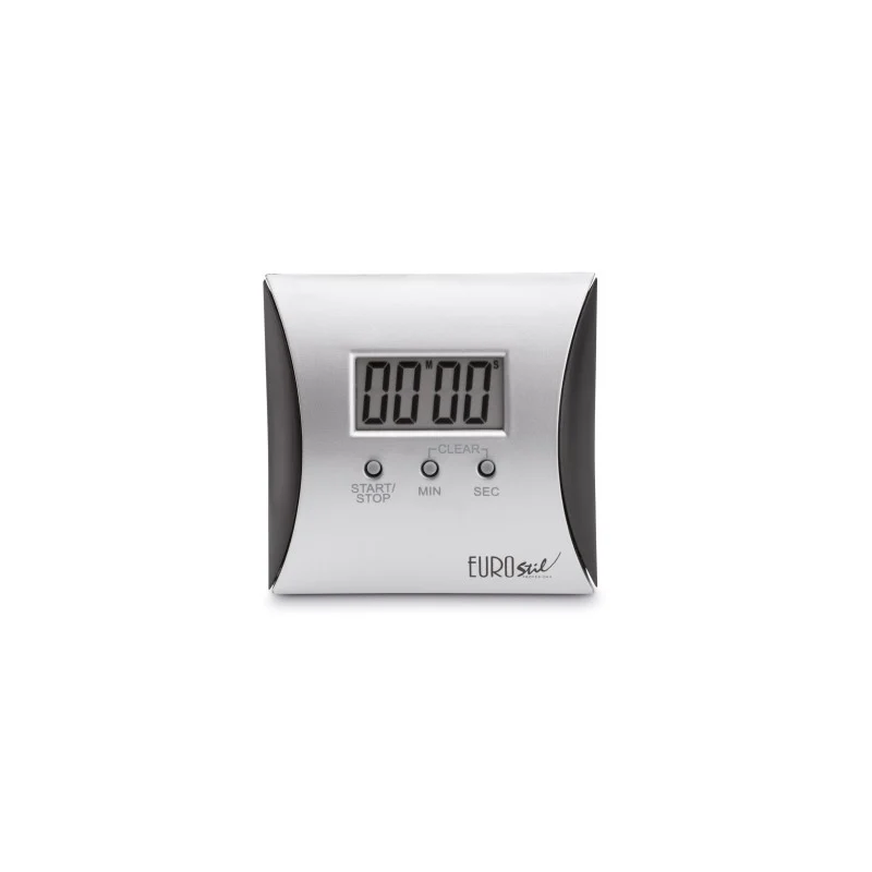 TIMER DIGITALE QUADRATO CON SUPPORTO E MAGNETE - Eurostil