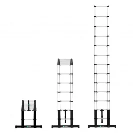 Scala telescopica PRO - 3,80 m - nuovo modello 2023 | Dotata di Softclose & barra stabilizzatrice