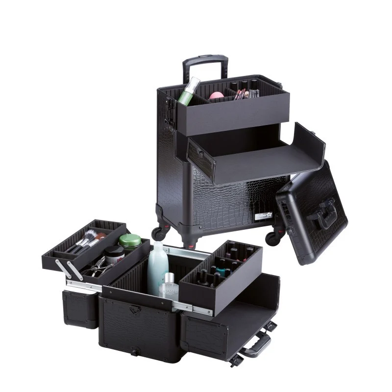 TROLLEY 4 PEZZI NERO 37X24,5X70,5CM - Eurostil